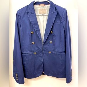 Banana Republic Double Breasted Nautical Captain's Blazer Navy Blue